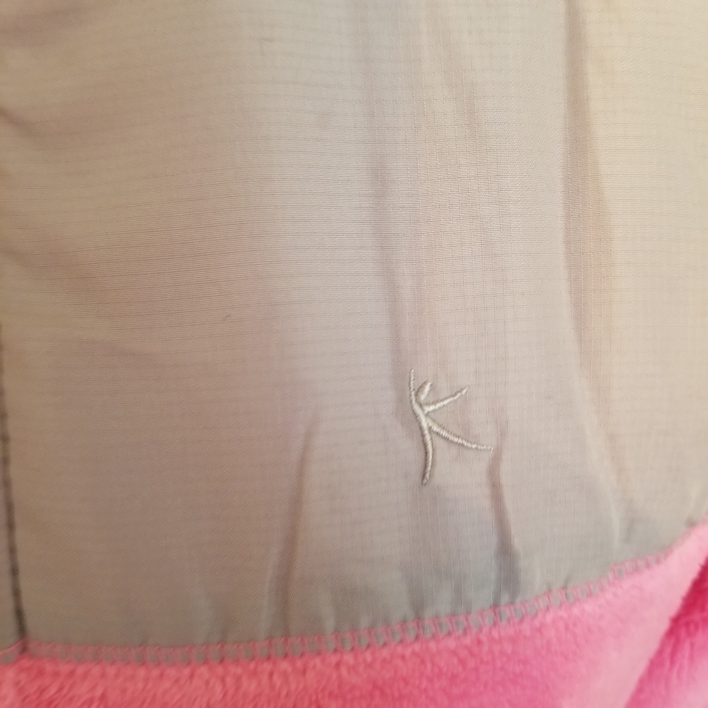 Danskin Fuzzy Sweater With Zipper, Pink and Gray, SIZE M. - Picture 5 of 16